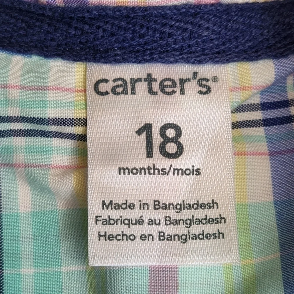 New Carter's Plaid Short Set - 18 months
